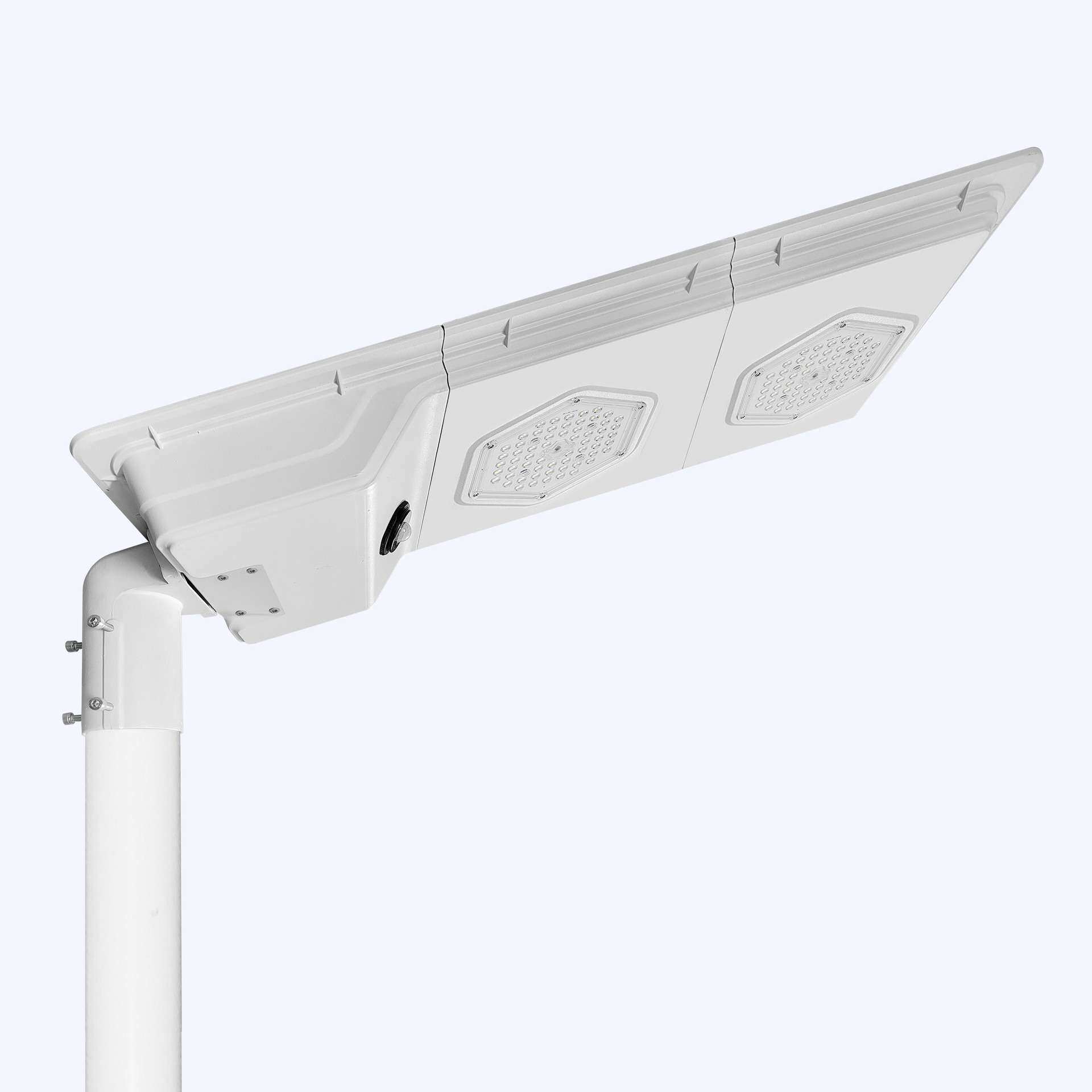 50W2个头LED模组太阳能路灯户外防水5-6米灯杆新农村工程道路照明