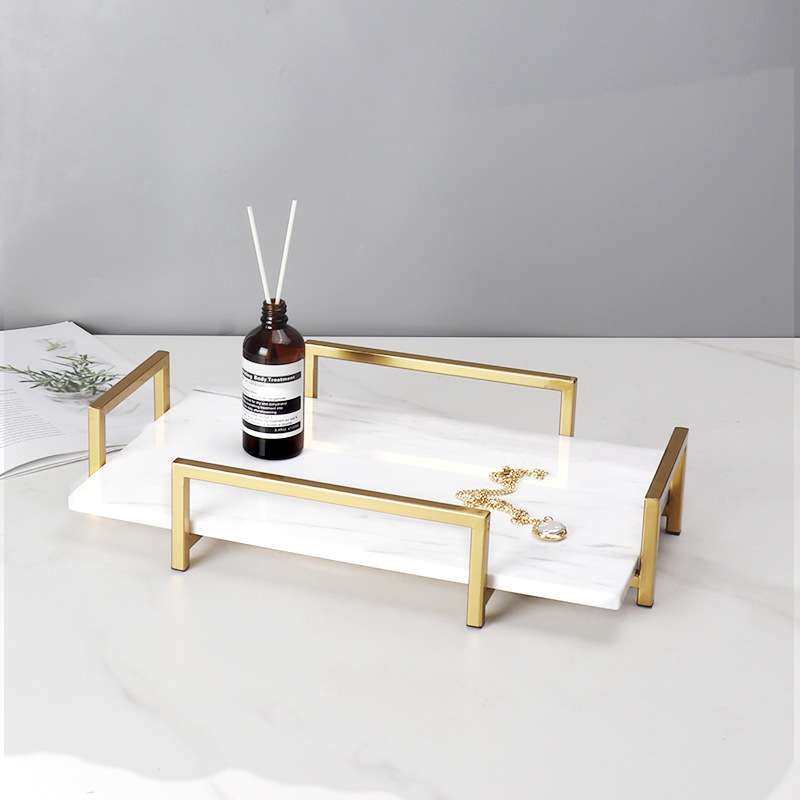 厂家直销大理石长方形金属框托盘创意家用客厅茶几台面收纳置物盘,鲜花速递/花卉仿真/绿植园艺,割草机/草坪机,淘宝优惠券,粉丝福利购,淘宝优惠卷