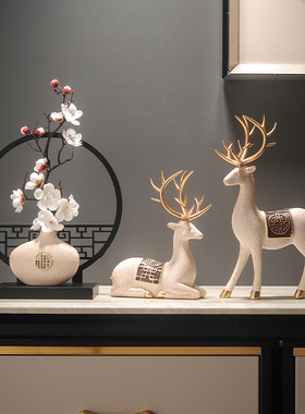 新中式古风摆件国风茶室博古架客厅玄关酒柜禅意工艺品Z家居装饰