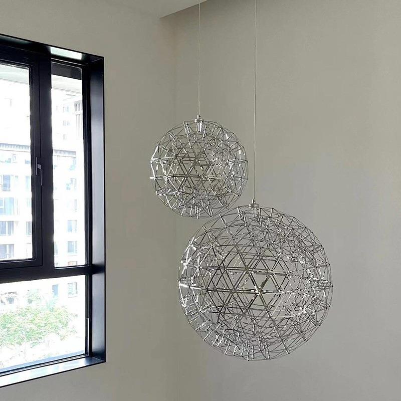 后现代酒店客厅灯楼梯吊灯灯具大型复式楼服装店挑高别墅售楼部