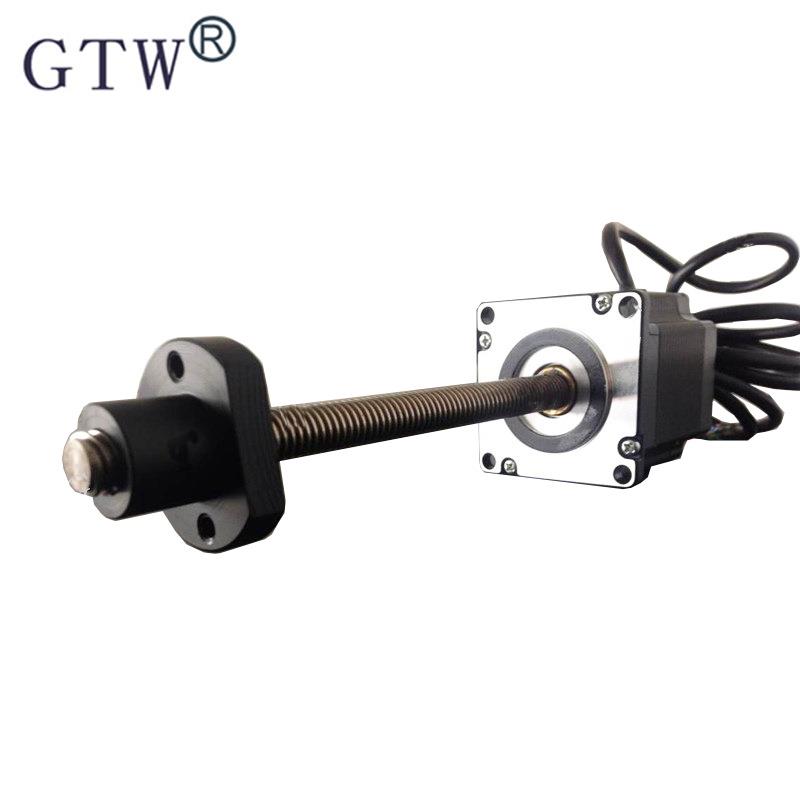 现货57直线丝杆步进电机 57外驱式螺杆电机双出轴 NEMA23直线电机