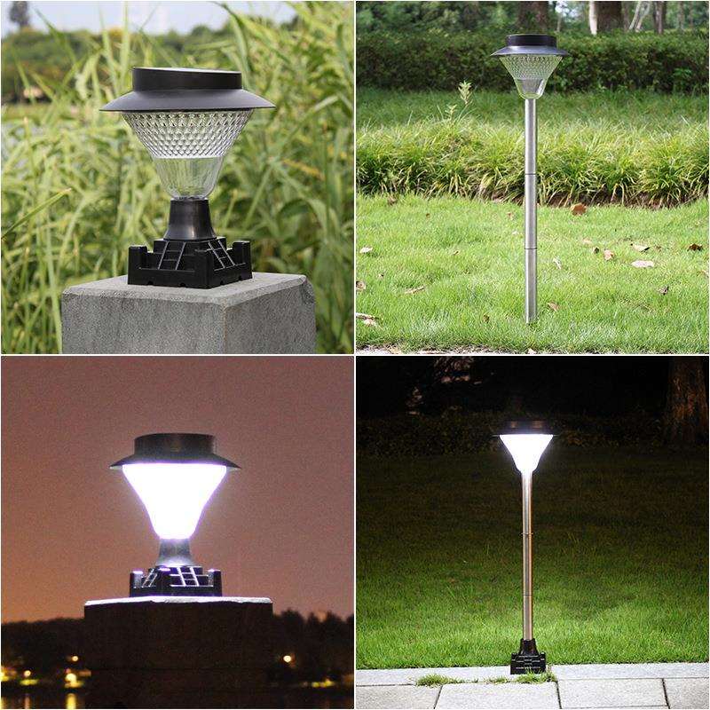 太阳能灯草坪灯户外家用超亮新农村路灯led庭院灯防水围墙壁柱X20