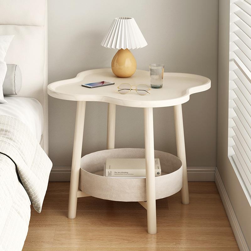 床头柜奶油风2025新款小型家用创意床头置物架简约现代简易小边几