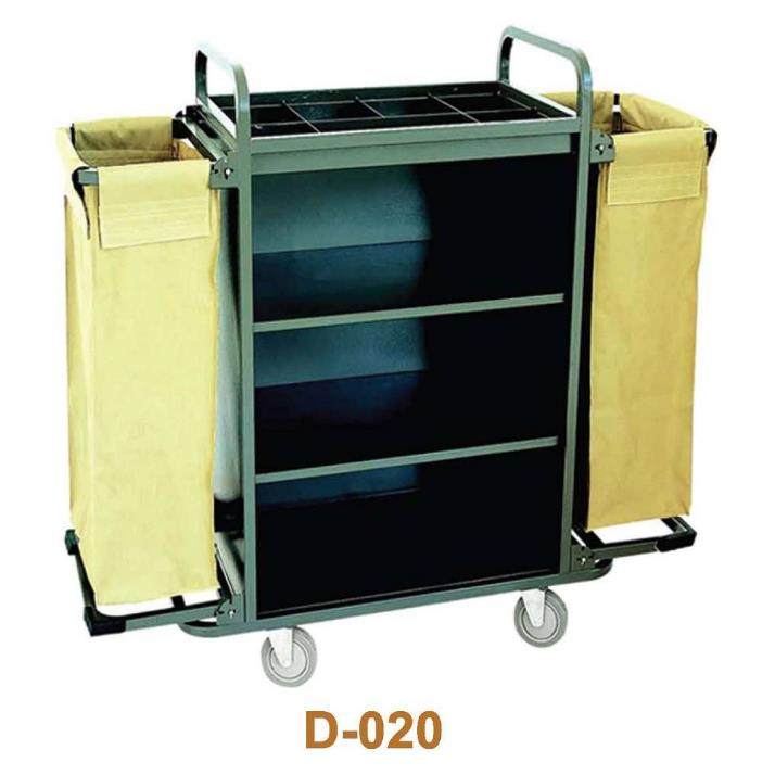 超宝D-020全金属喷塑房口车酒店服务车布草车清洁车手推车