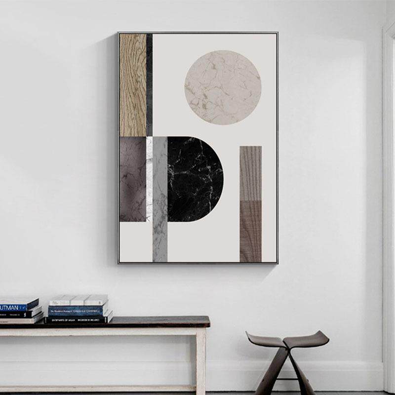 现代简约抽象画饭厅餐厅轻奢装饰画客厅沙发后面挂画竖版过道壁画