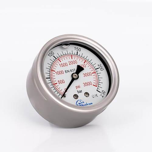 轴向不锈钢压力表,耐震压力表/油压表/YN60Z 轴向 螺纹PT1/4