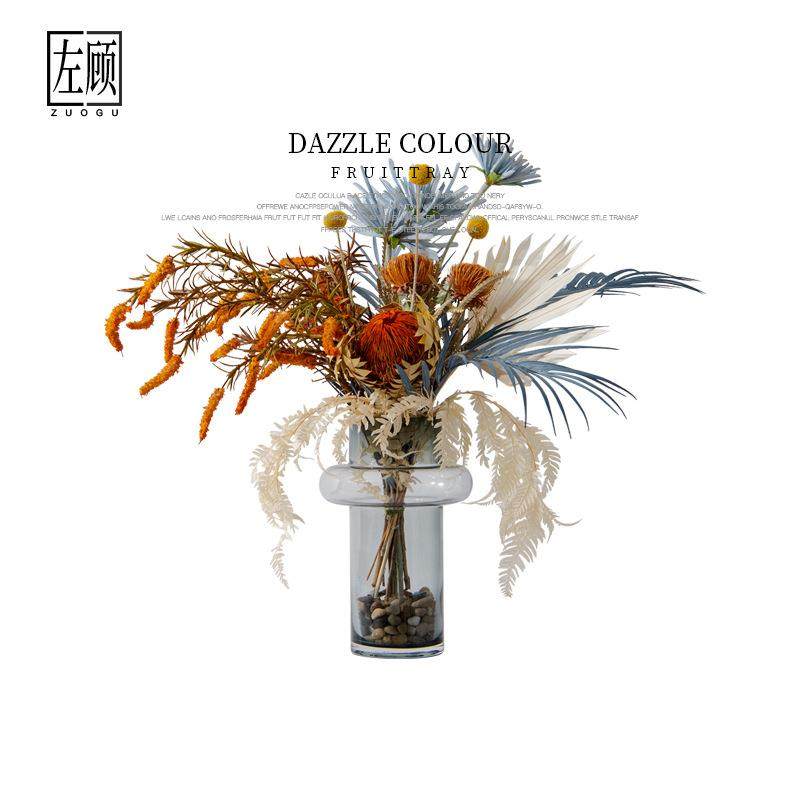 简欧现代轻奢高端花艺摆件北欧风客厅餐桌软装饰干花仿真花束插花,鲜花速递/花卉仿真/绿植园艺,割草机/草坪机,淘宝优惠券,粉丝福利购,淘宝优惠卷