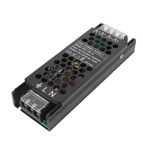 长条开关电源12v100w 灯条灯带驱动足功率恒压长条黑金刚电源