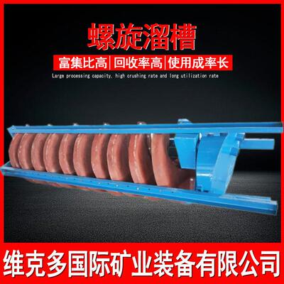 江西BLL玻璃钢螺旋溜槽 锡矿洗煤重选溜槽设备 1200型选矿溜槽