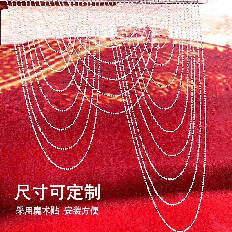 婚庆珠链行云流水吊顶珍珠帘线帘婚礼堂路引装饰亚克力珍珠水波帘