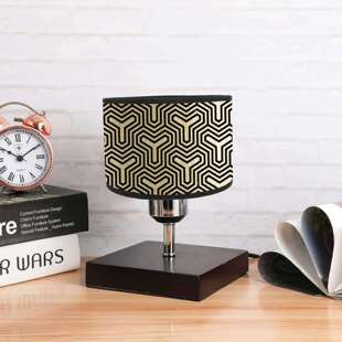 几何印花灯罩鼓型E27灯头竹制品灯罩客厅吊灯卧室床头灯灯罩遮光