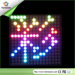 动画文字屏 WS2812b光源全彩显示屏 LED软屏 16像素软屏