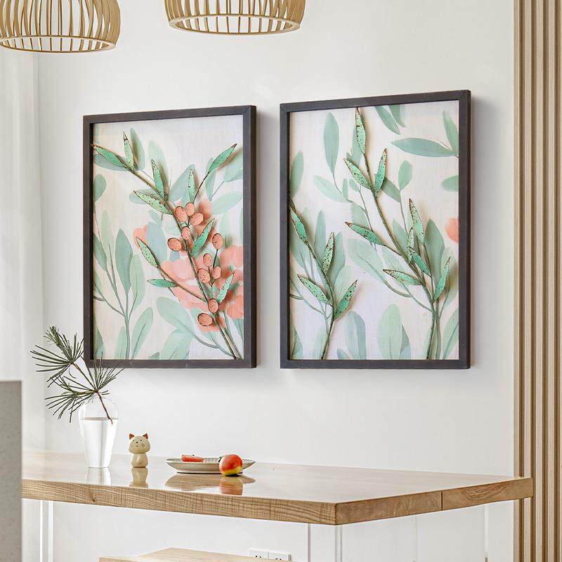 田园风挂饰铁艺壁饰餐厅墙面装饰挂件创意玄关墙壁立体装饰画墙饰