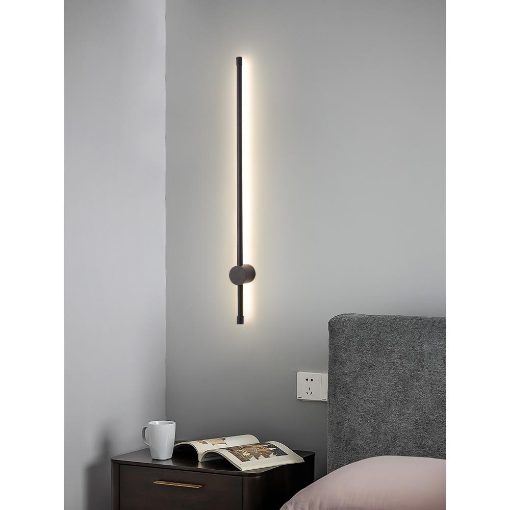 极简壁灯 卧室床头灯创意LED长条免接线充电现代简约客厅墙壁灯具