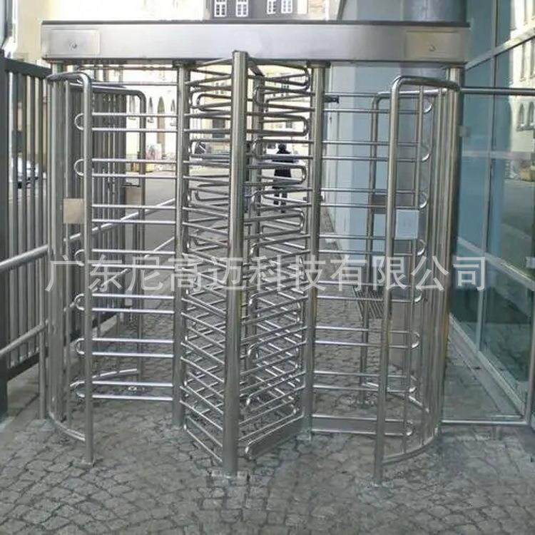全高转闸三翼旋转门不锈钢电动手推滚动栅栏挡臂人行闸机双向通行