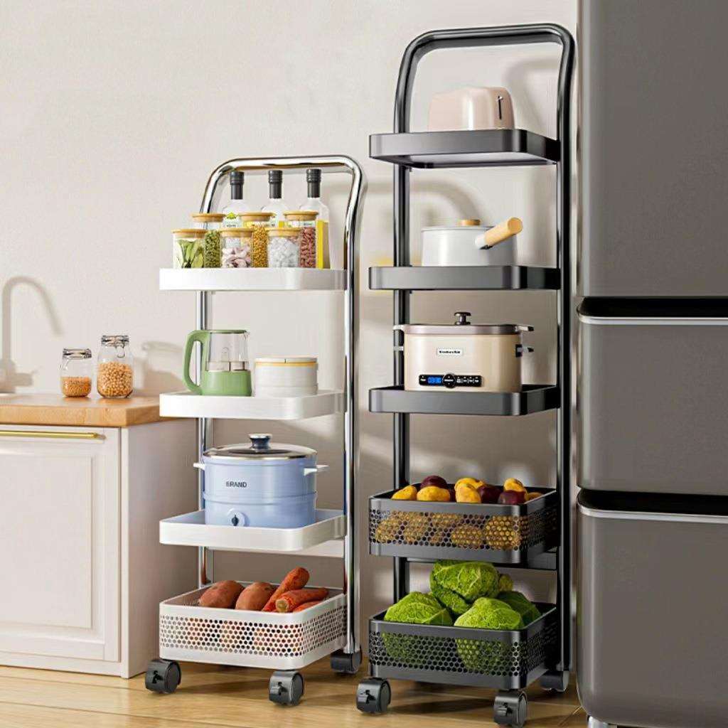 厨房多层落地可移动放水果蔬菜收纳家用多功能小推车菜篮子置物架