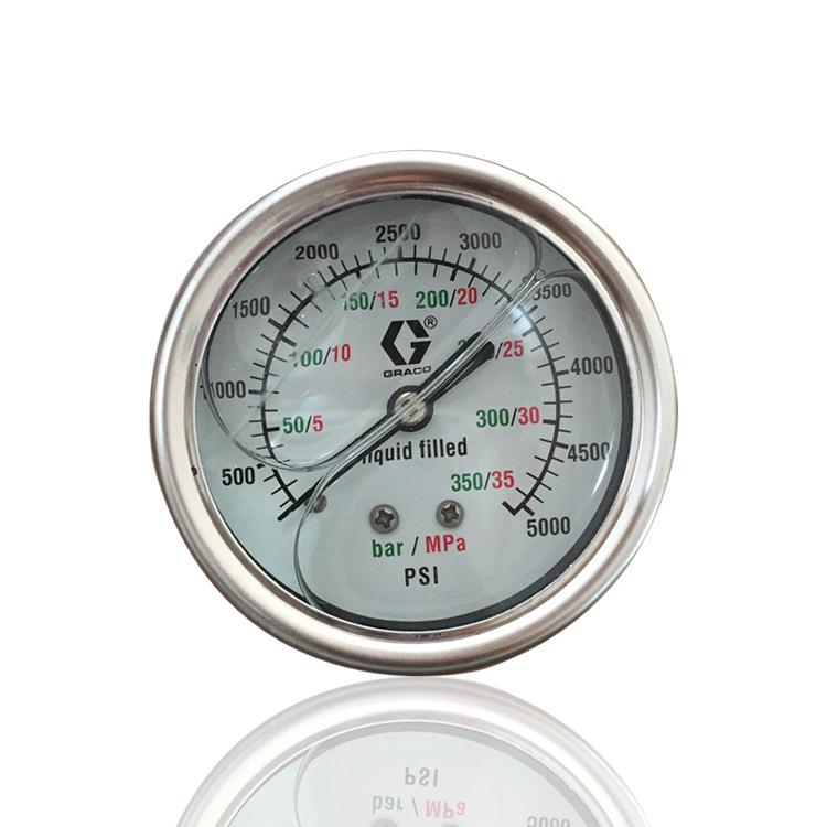 供GRACO压力表不锈钢耐震表充油全钢YBN60 1/4NPT 35MPA工厂直批