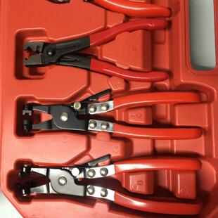 9件管束钳套装直型喉式管束钳汽车水管卡扣钳可弯式喉式管束夹钳