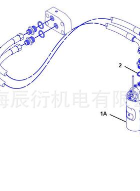 卡特C4.4发动机机油管2884112 ,288-4112