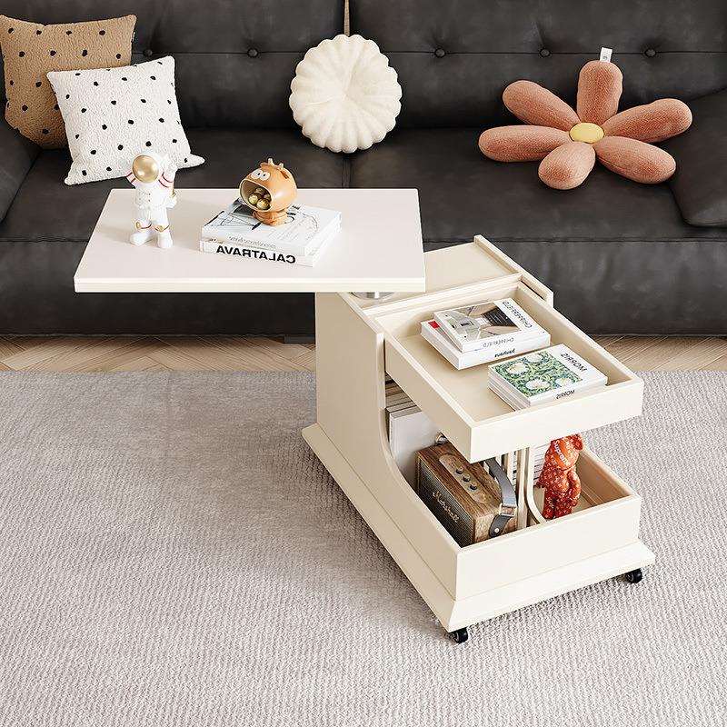 移动茶几带轮家用客厅升降茶几小户型沙发边几小推车简约储物柜