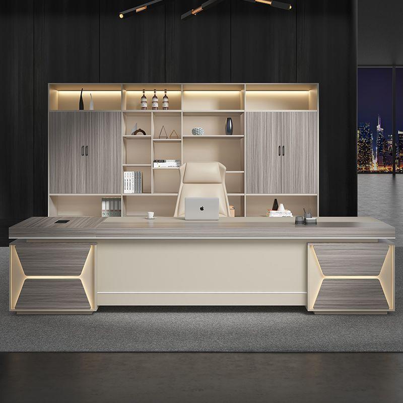 老板桌办公桌椅组合简约现代轻奢大班台经理主管桌总裁桌办公家具