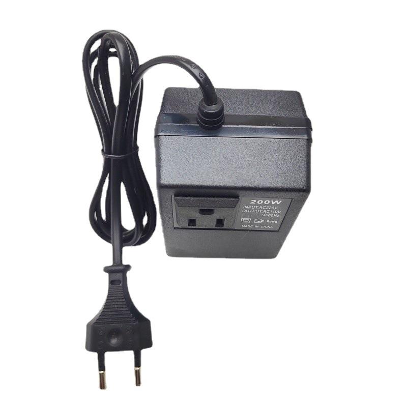220V转110V200W电压转换器 欧规插头110V电源变压器 200W变压器