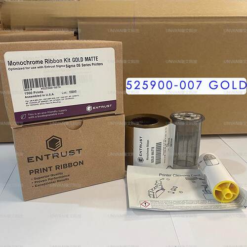 Enrust sigma DS系列证卡打印机 金色带525900-007银行金融卡