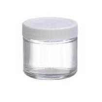 无色透明直边罐_500mL 白色聚丙烯盖 PTFE表面的聚乙烯垫