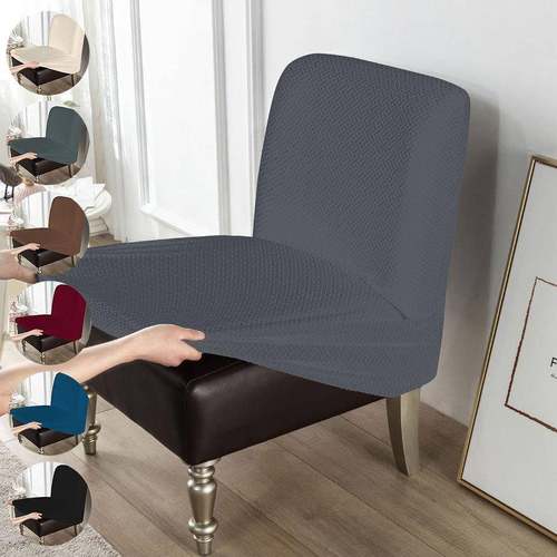 1pc纯色玉米绒斜纹弹力无扶手单人胖椅套家用酒店玉米绒保护套