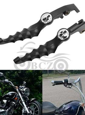 适用力帆V16 通用鬼头哑黑色改装刹车离合牛角 手把拉杆 手柄