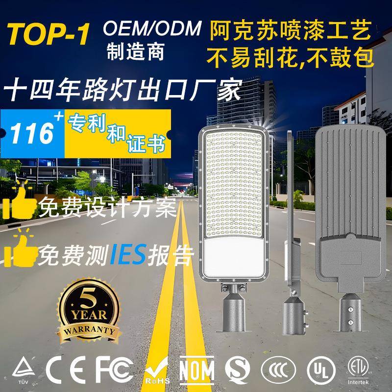 厂家户外防水路灯头市电LED道路照明灯新农村道路照明灯