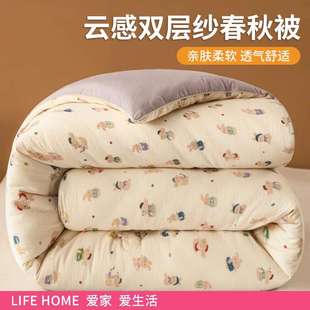 双层纱棉花被子被芯家用床上用品春秋被四季通用单双人2025新款