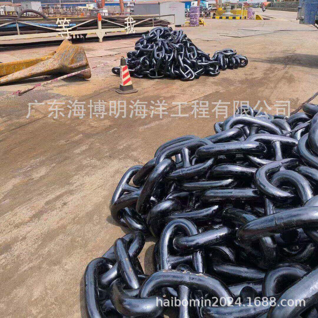 福州直径56船用锚链安装公司 厦门D60大抓力锚海洋系泊链厂家