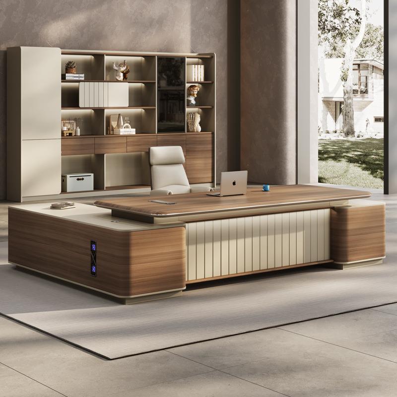 老板办公桌现代简约高档总裁桌董事长办公室办公家具老板桌椅组合