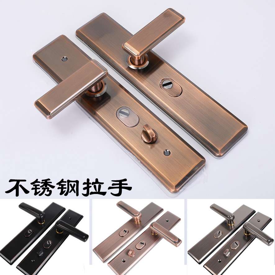 多功能防盗门入户门不锈钢拉手 加厚 防撬 双面拉簧 秒装款