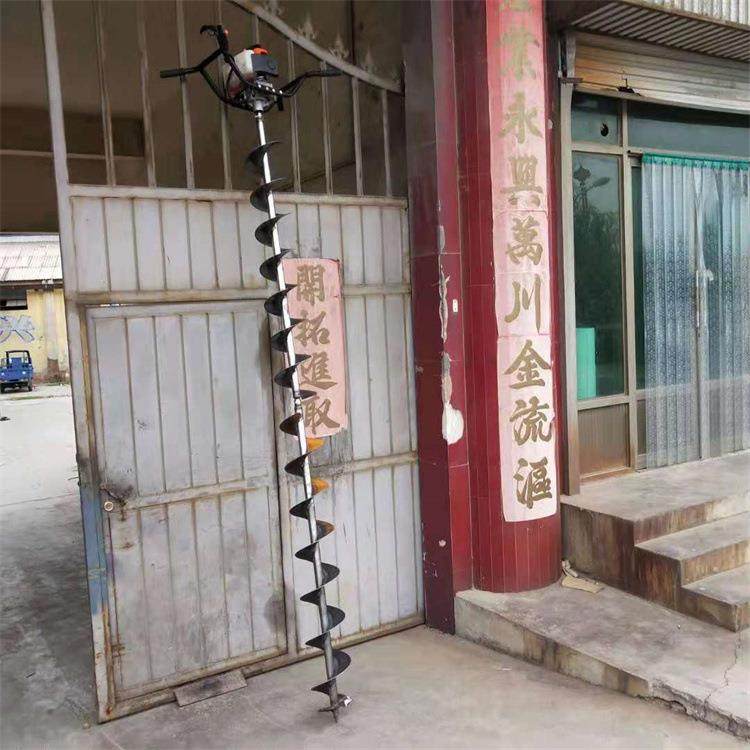 地下过路横向钻孔打眼机护坡水平挖洞机穿越螺旋钻机轻便打坑工具