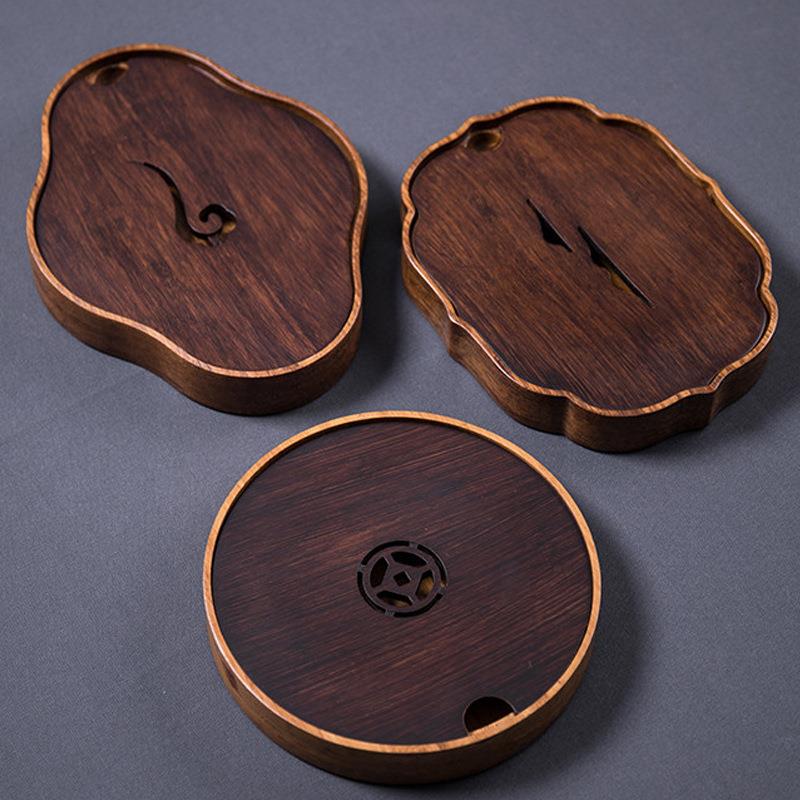 重竹壶承创意壶隔热垫茶壶托干泡台日式复古实木家用壶承茶台托盘