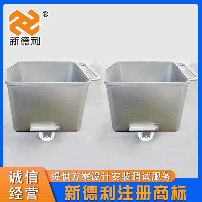 现货不锈钢食品料斗车200L标准鸡柳盛装车手推车商用移动周转桶车
