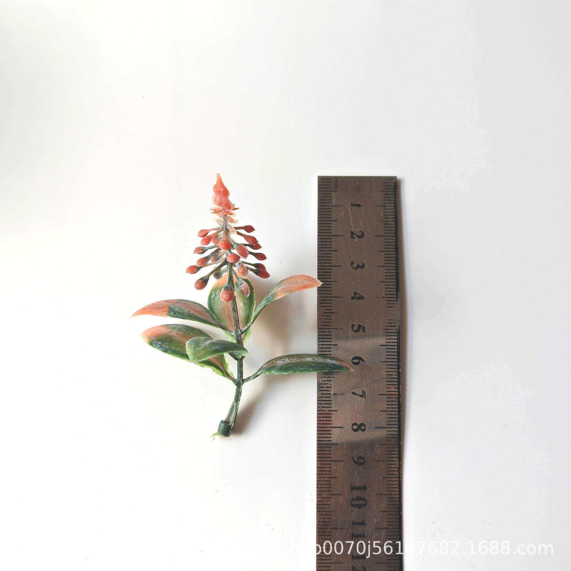 跨境厂家直销婚庆花仿真花塑料水草配件仿真绿植工厂挂霜植物