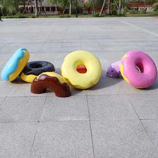 仿真甜甜圈冰淇淋冰棍摆件玻璃钢雕塑模型户外网红甜品店装饰美陈