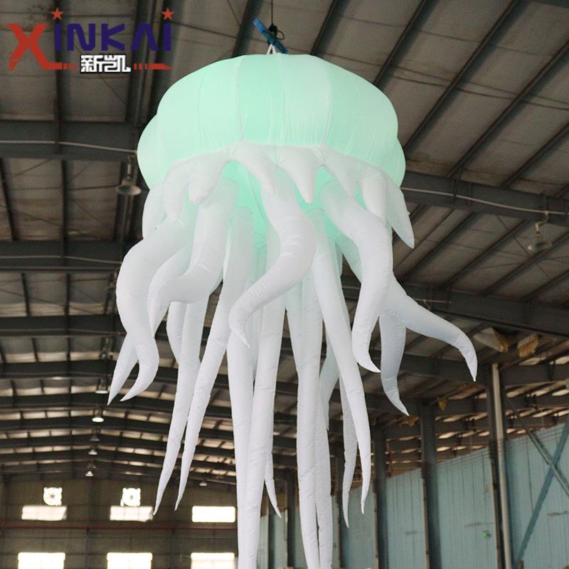 海洋主题布置挂饰吊挂灯光水母气模模型商场酒吧舞台派对装饰道具