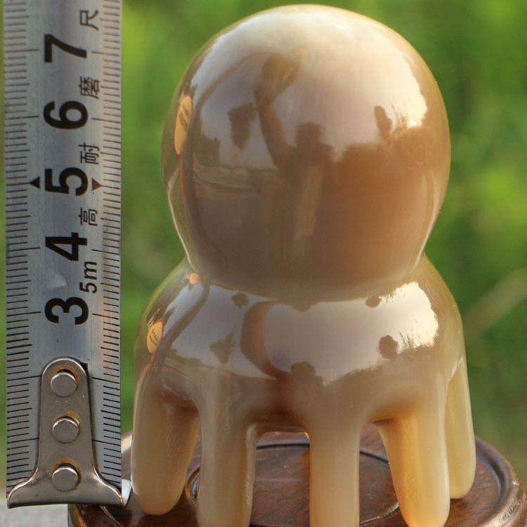 厂家直销天然白牛角梳子洗头按摩全身经络头疗粗大齿梳长6~