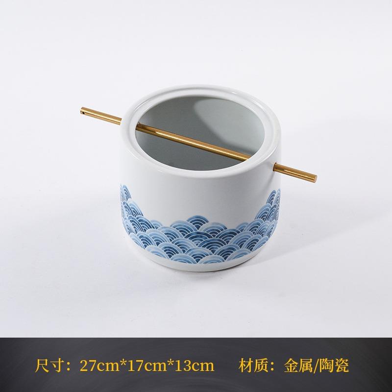 新中式摆件陶瓷储物罐茶室博古架展示柜卖场家具样板房高端装饰品