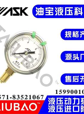 OPG-AT-G1/4-60x10MPA直立式压力表 ASK压力表