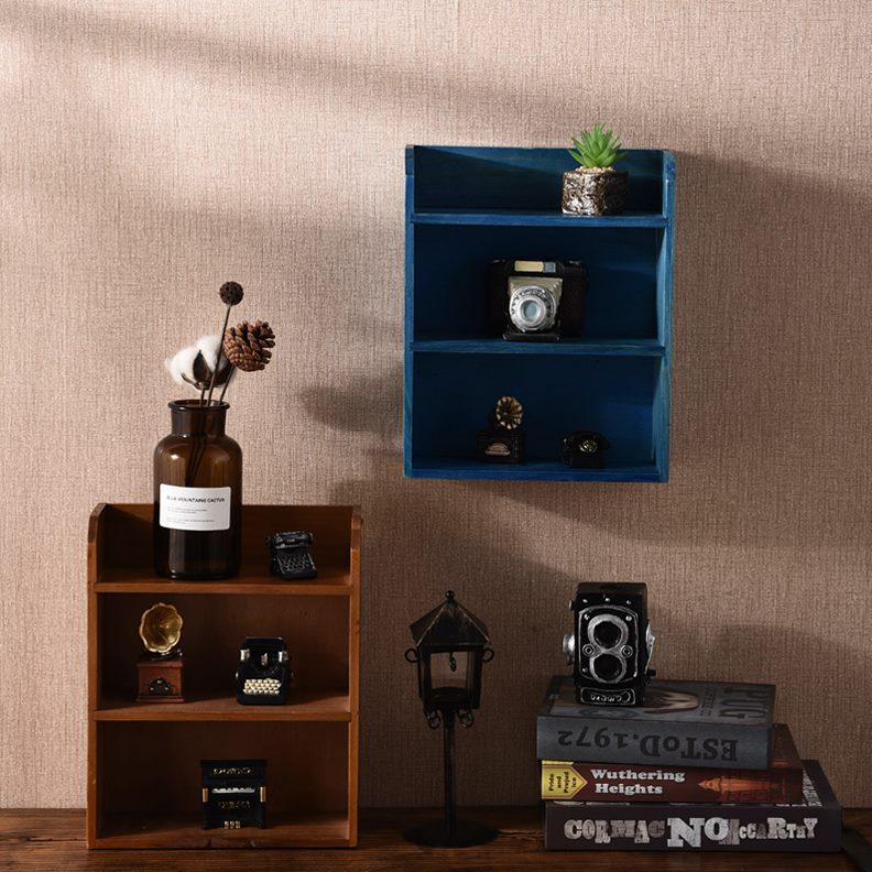 整理储物柜创意展示架田园实木置物架餐厅墙面装饰挂件宿舍收纳风