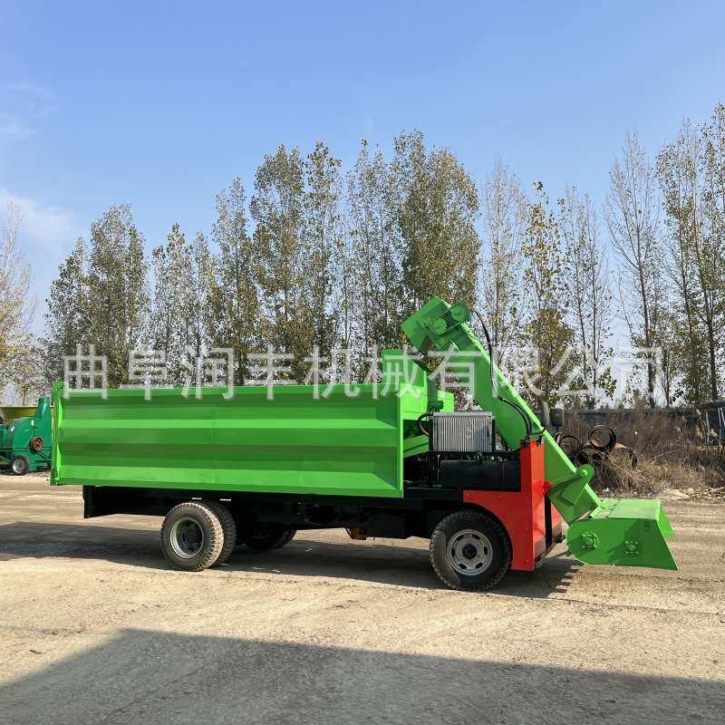 牛羊圈舍粪便收集车5方四轮四驱清粪车养殖场清理三轮铲粪机