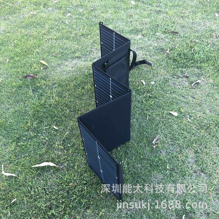 100W5折叠太阳能充电器 sunpower便携式电池板 MC4接口20V充电板