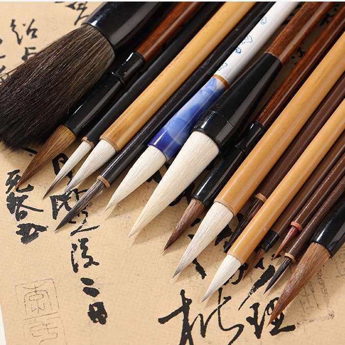 狼毫羊兼毫白云毛笔套装国画初学者练习毛笔文房四宝小楷毛笔套装