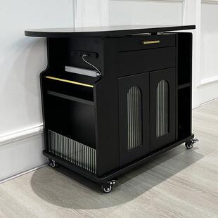 简约移动小茶几高级多功能边柜轻奢现代沙发茶吧客厅家用推车边几
