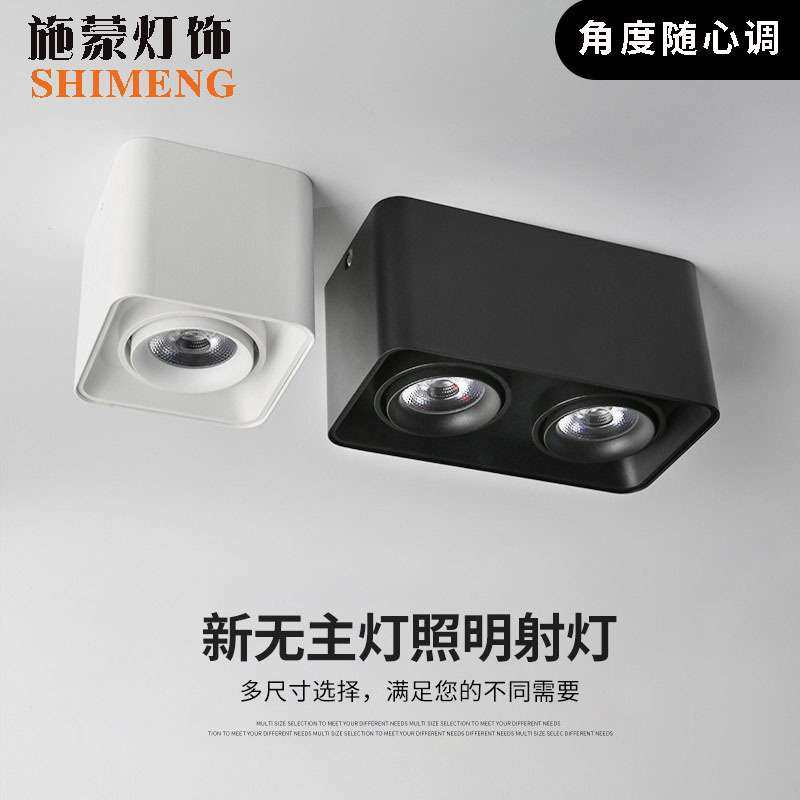 ED明装筒灯无主灯照明COB射灯家用单双头照明灯吸顶灯斗胆灯方形,玩具/童车/益智/积木/模型,遥控车升级件/零配件,淘宝优惠券,粉丝福利购,淘宝优惠卷